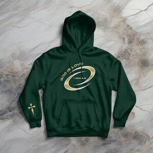 Men’s Hoodie God Is Love Christian Faith Sweatshirt